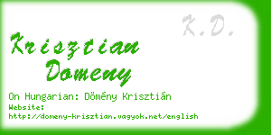 krisztian domeny business card